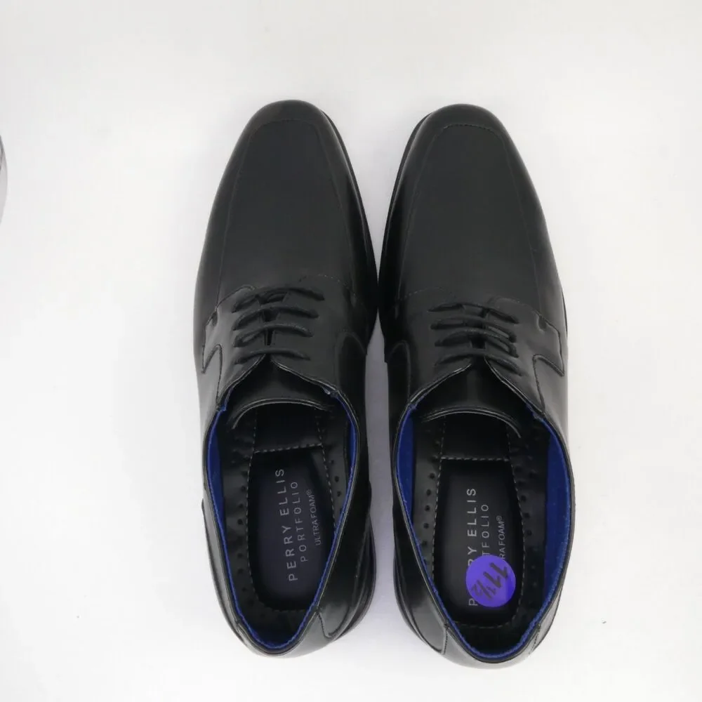 Perry Ellis Men’s US Size 11.5 Black Dress Shoes Portfolio Ultra Foam Slip On